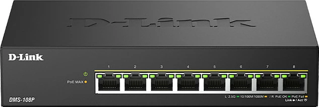 Switch D-Link DMS-108P, 8-Port 2.5G, PoE++ 230W, fanless, i zi