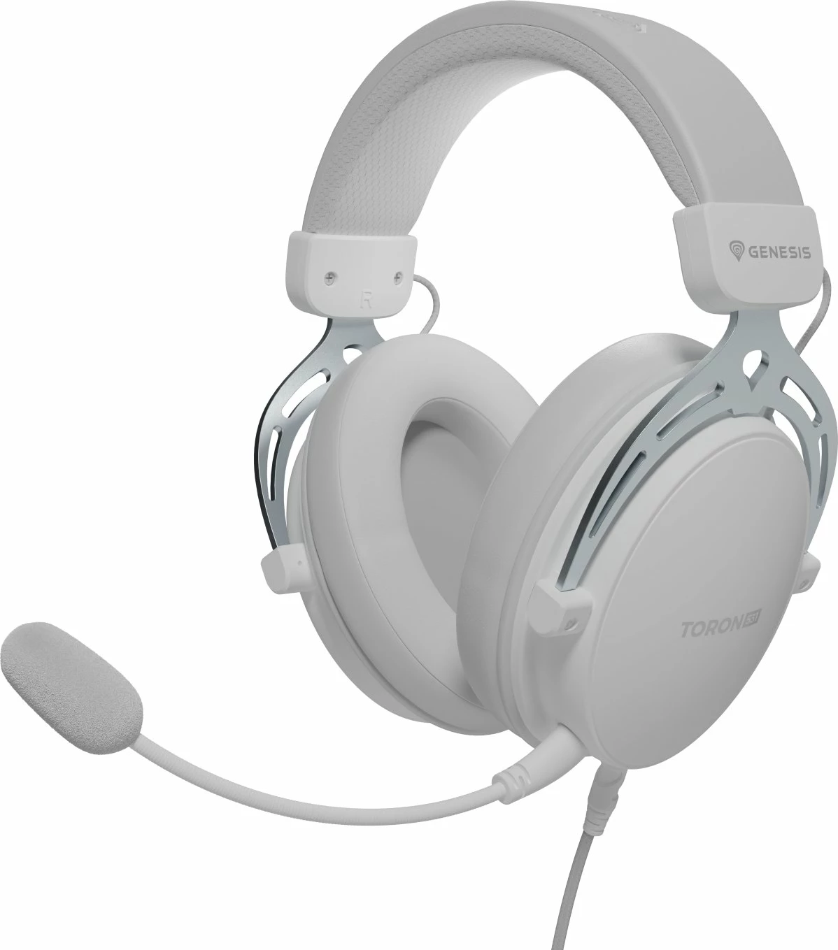 Kufje gaming GENESIS Toron 531 (NSG-2339) me mikrofon, të lidhshme me kabllo 3.5mm, të bardha