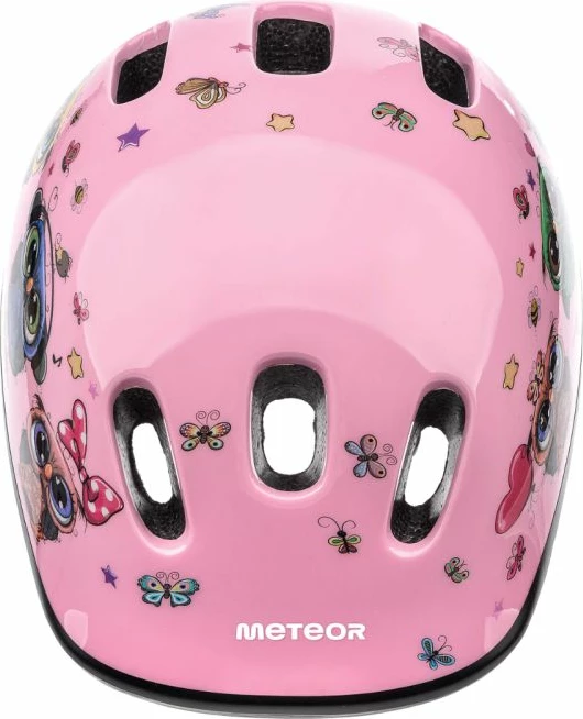 Helmetë biçiklete për fëmijë Meteor KS06 S Little Owl 24809, rozë