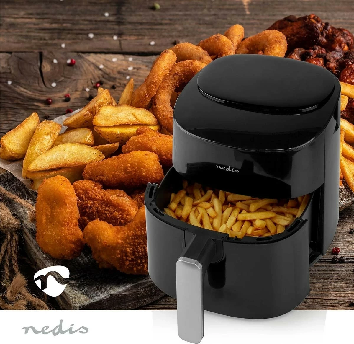 Fryer pa yndyrë Nedis KAAF160, 3L, 1300W, e zezë