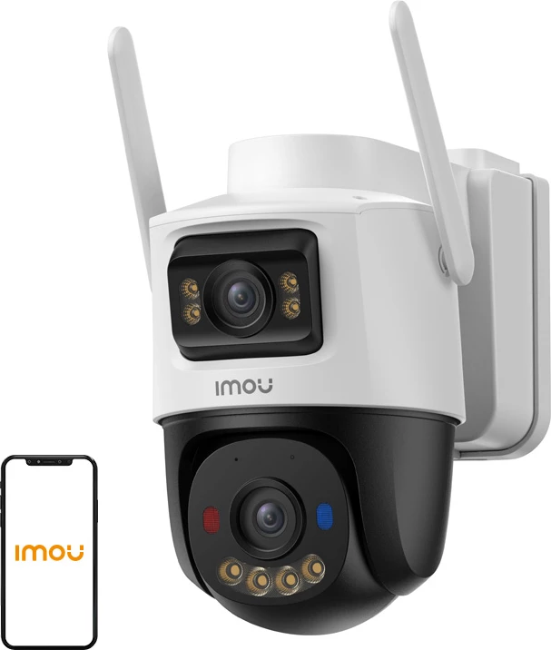 Kamerë IP e jashtme IMOU AOV Dual IPC-SA70F-10M0T2-EU 10MP 4G LTE/Wi-Fi, bateri 10000mAh, me panel diellor 8W, bardhë/zezë