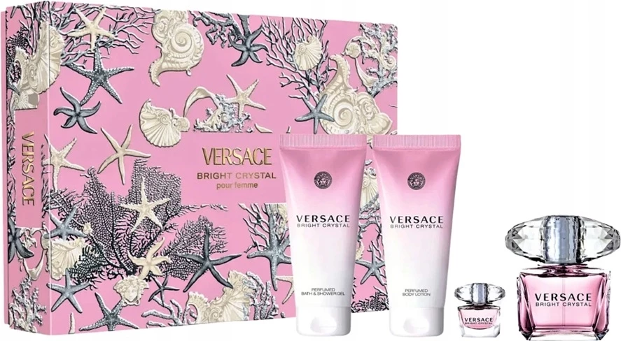 Set Eau de Toilette për femra Versace Bright Crystal, 90ml + 5ml + 100ml + 100ml