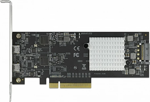 Kartë zgjerimi PCIe DeLOCK, 2x USB-C USB 3.2 Gen 2x2 20Gbps, low profile