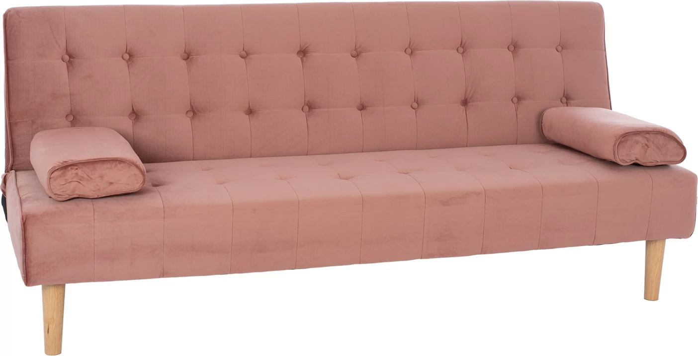 Shtrat divan WANDA FH3149.12 me kadife ngjyrë mollë të kalbur 188x83x83 cm