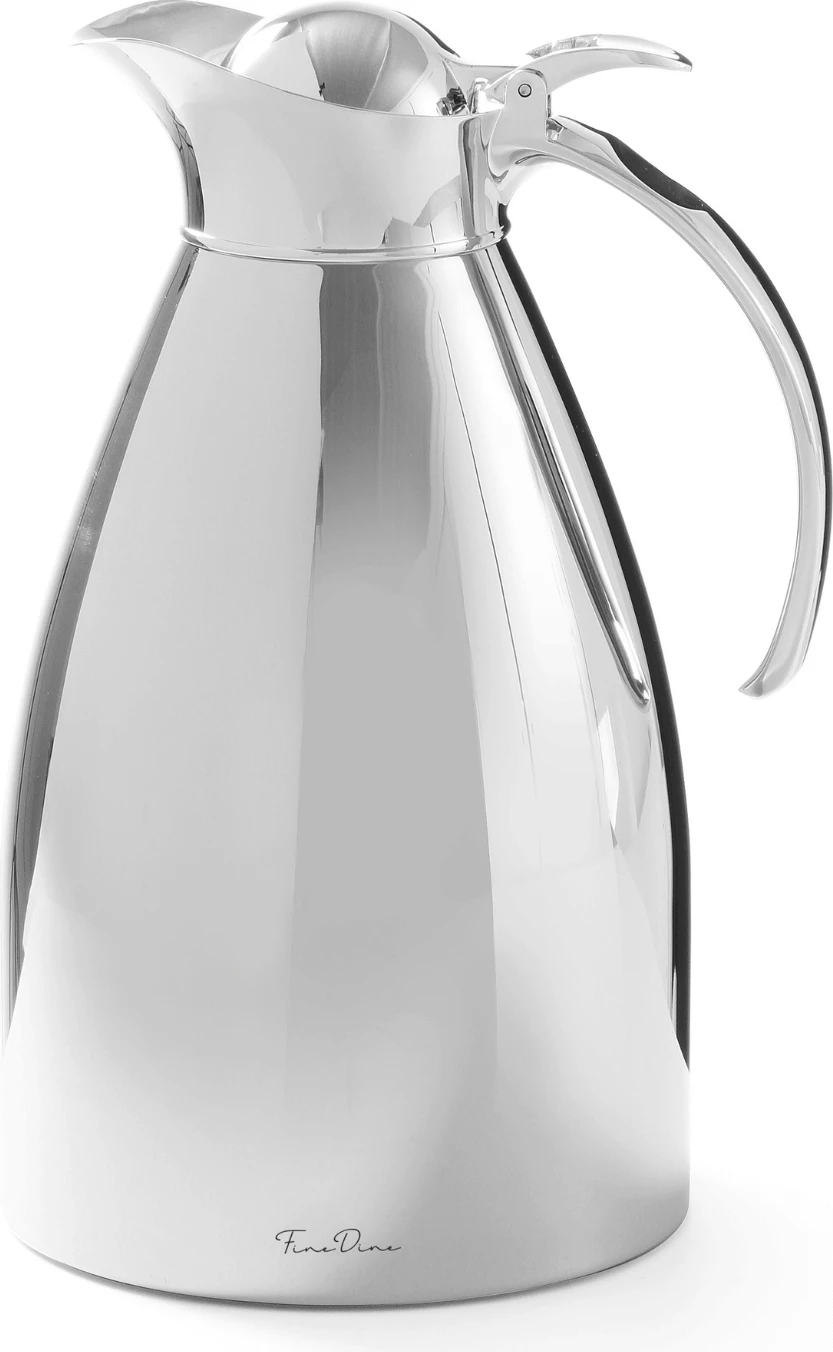 Termos konferencash për kafe e çaj, Fine Dine, 0.6 L, çelik inox 18/10, sistem me levë, argjendtë