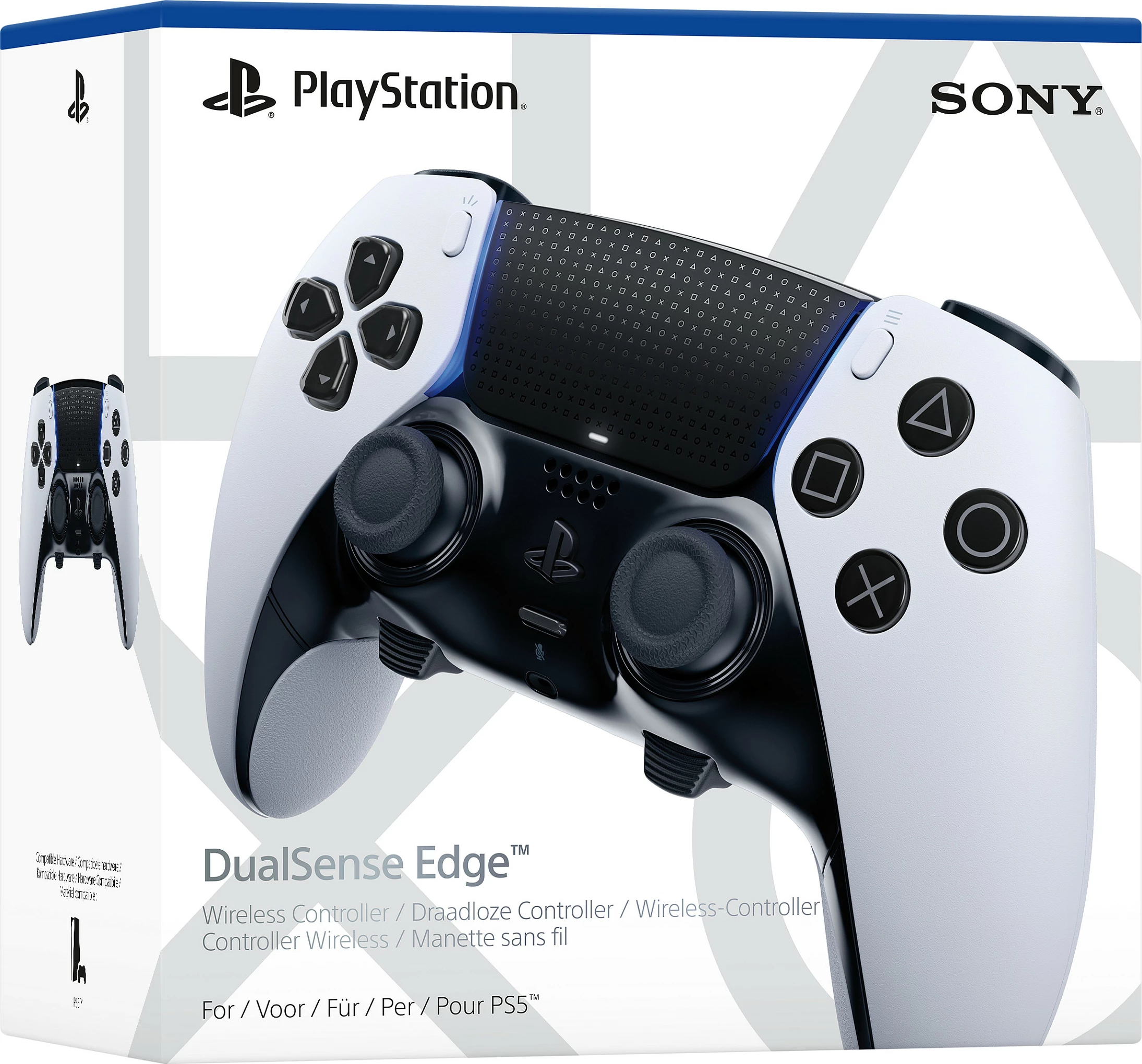 Gamepad Sony DualSense Edge për PlayStation 5, Wireless Bluetooth, Zi/Bardhë