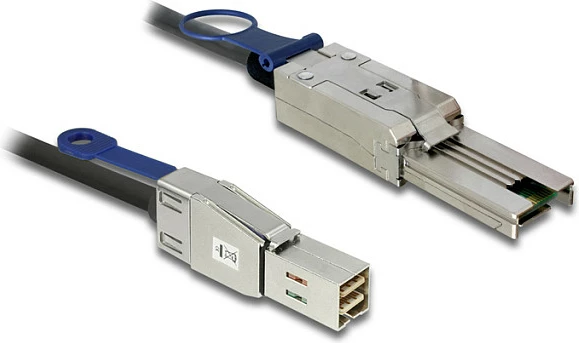 Kabllo DeLOCK miniSAS HD në SFF-8644, 2 m, e zezë