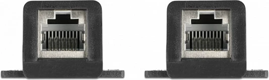 Kabllo kaluese për dritare DeLOCK RJ45 FPC, 30 cm, e sheshtë, 2x RJ45 femër, e zezë/portokalli