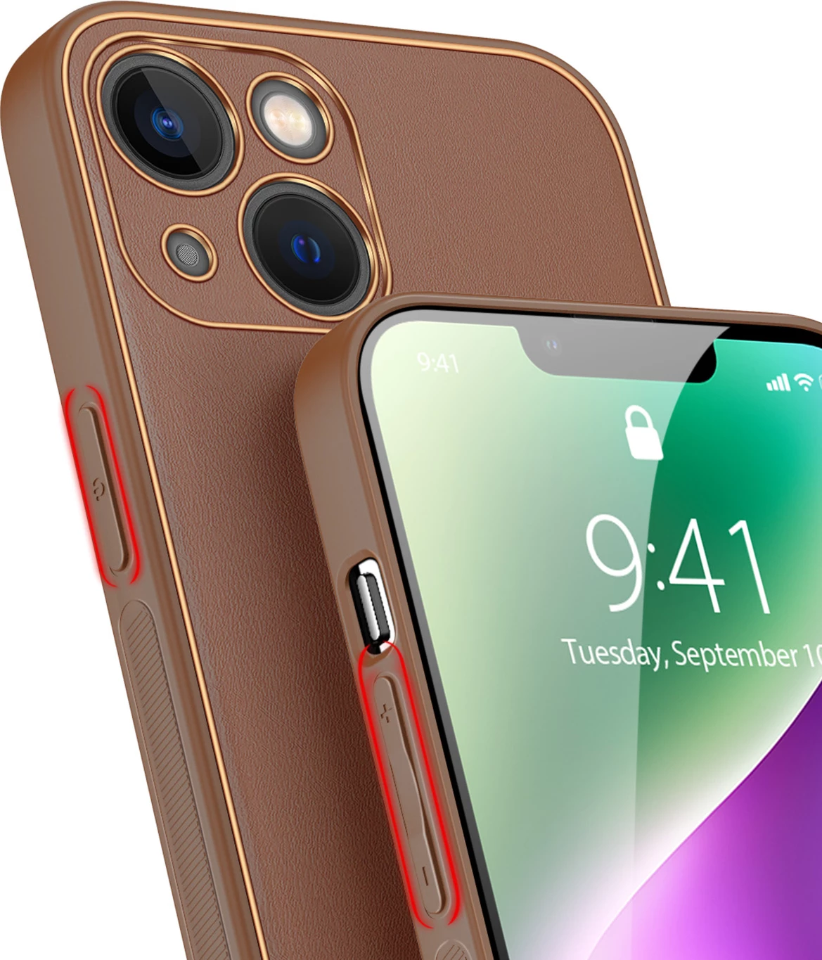 Mbështjellës Dux Ducis Yolo për iPhone 14, Kafe