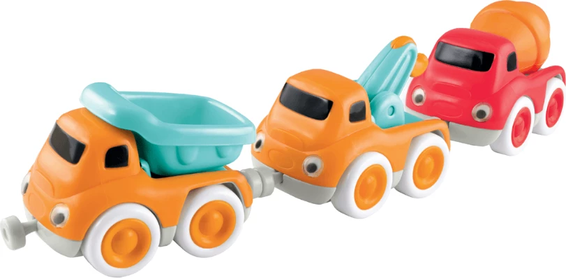 Whizz World Construction Vehicle Magnetic Trio Set