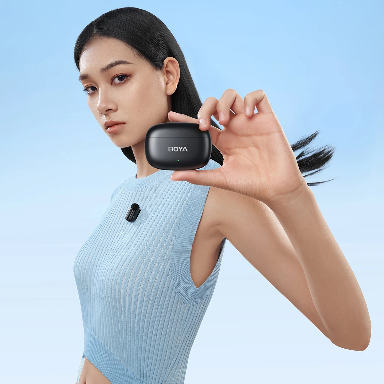 Set mikrofonësh wireless BOYA Mini-14 2.4GHz USB-C, 2 transmiter + receiver + kuti karikimi, i zi