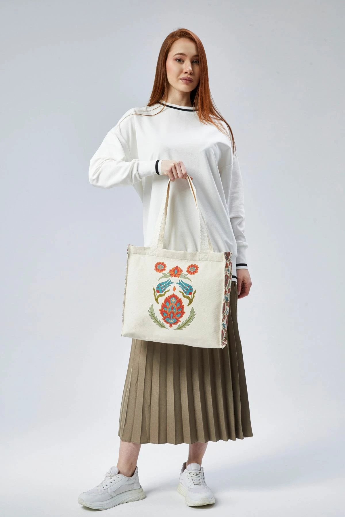 Çantë tote Zoozie Bags, krem, 2272