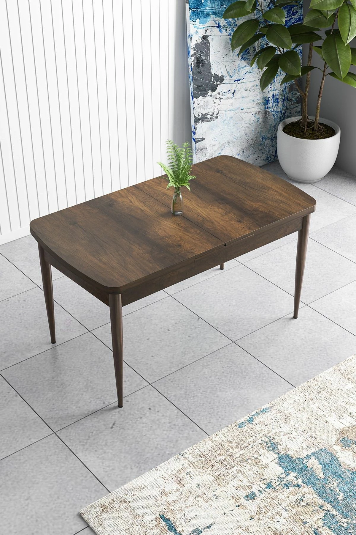 Tavolinë ngrënieje Hanah Home, Han - Barok, kafe