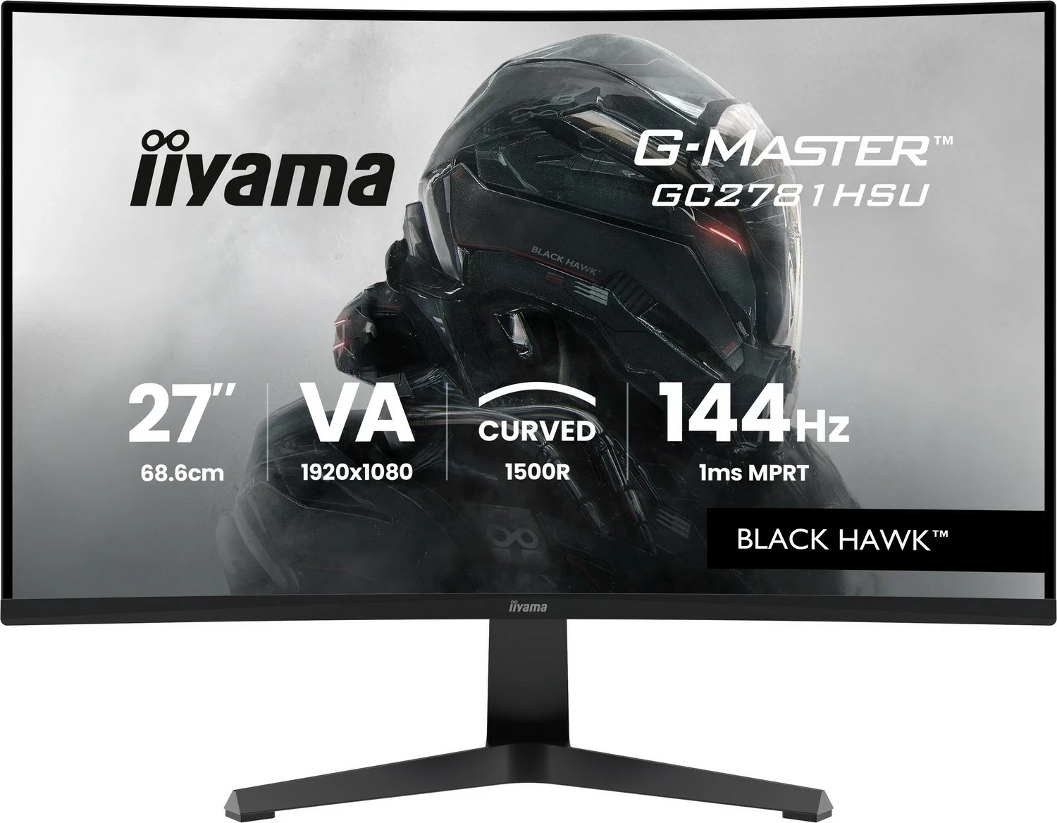 Monitor gaming iiyama G-Master GC2781HSU-B1, 27", Full HD, 144Hz, VA, curved, i zi
