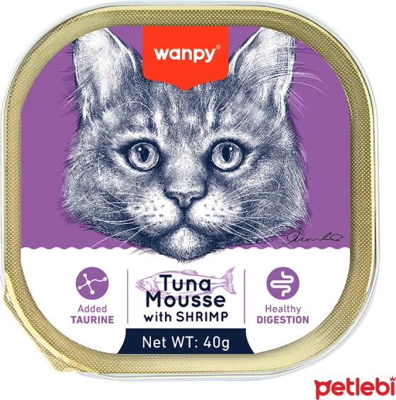 Wanpy Alutray Pate me Ton Balik dhe Karides për Macet 40gr