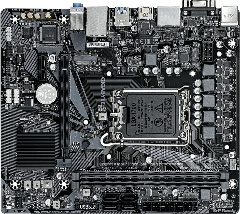 Pllakë amë Gigabyte H610M S2H V3 DDR4, Socket LGA1700, micro ATX