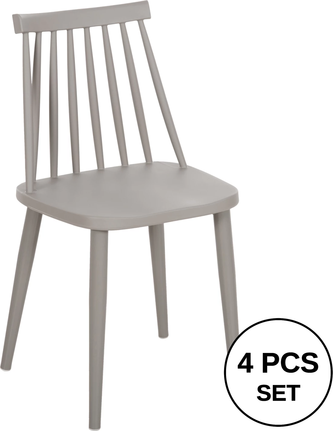 Karrige ngrënieje FH8052.22 Vanessa GRI me këmbë metalike GRI 42.5x44x81H cm., set prej 4 copë