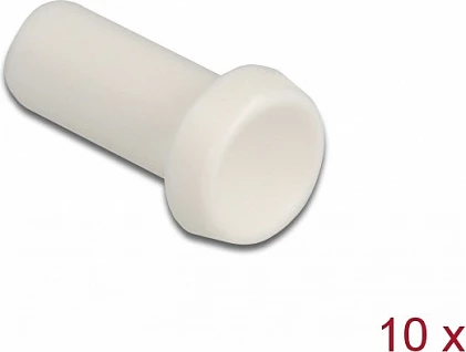 Kapak pluhuri për konektor fibër optike DeLOCK 2.5 mm, 10 copë, i bardhë