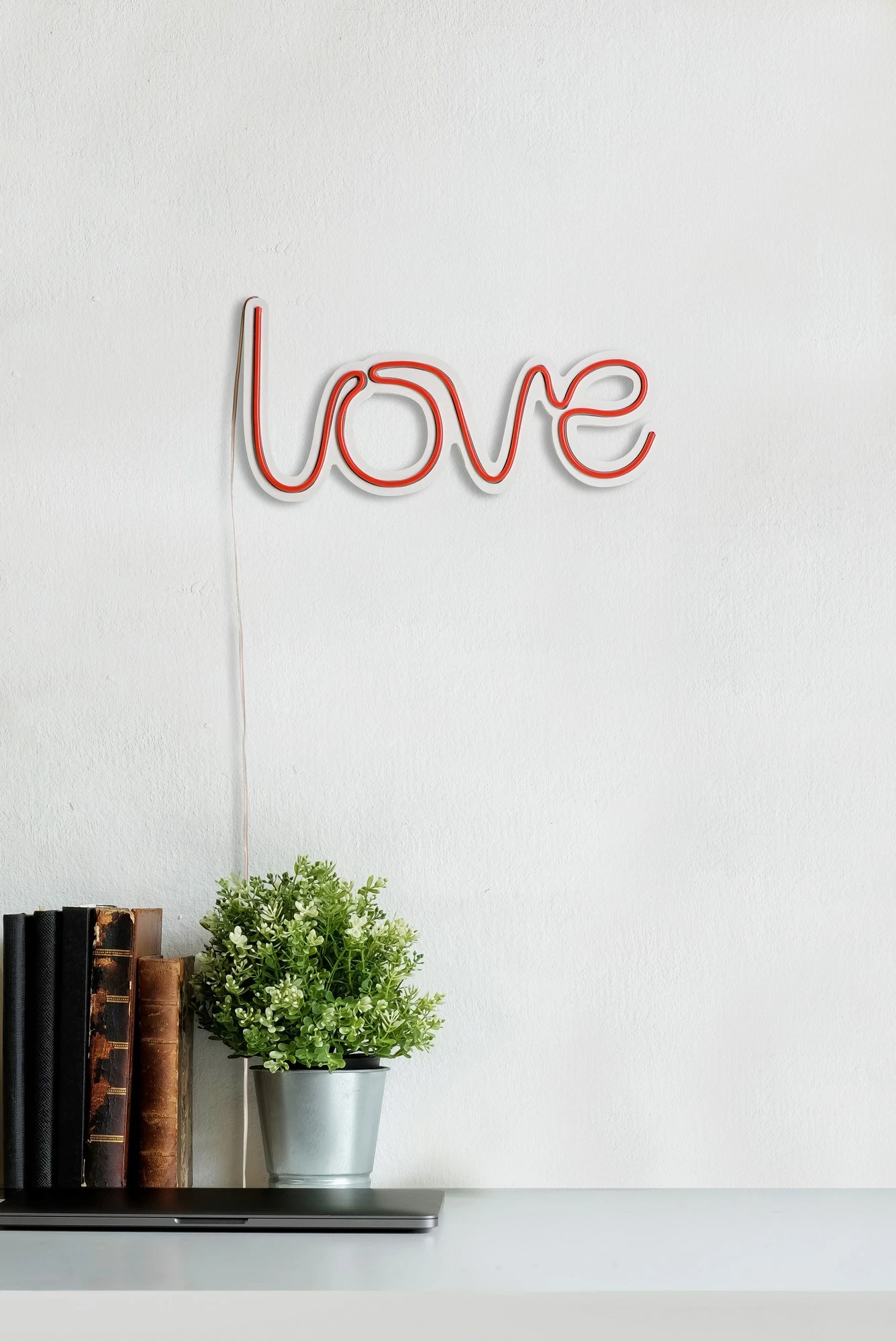 Dritë dekorative LED plastike, 'love', e kuqe