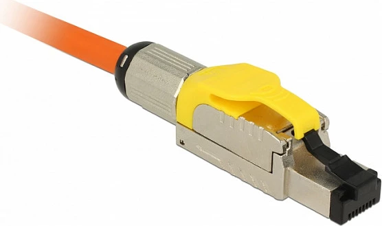Konektor RJ-45 DeLOCK 86287, Cat6a S/UTP (STP), montim pa vegla, argjend/verdhe