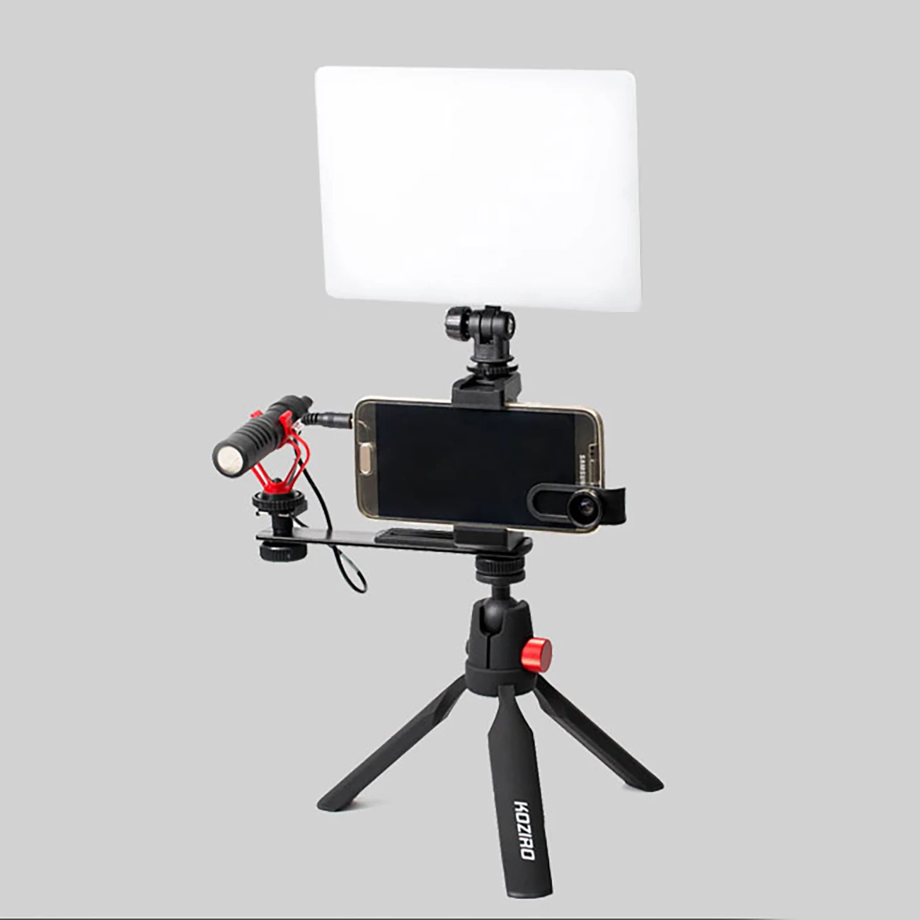Mikrofon drejtimor BOYA BY-MM1, me kabllo 3.5mm TRS/TRRS, i zi, set me windshield dhe shock mount