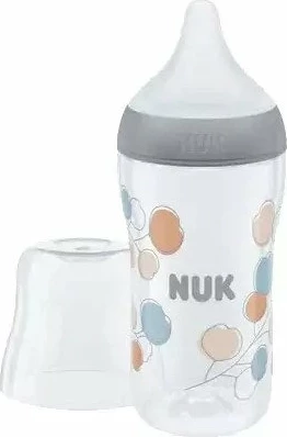 Biberon NUK Perfect Match 10742026 260 ml, thithë silikoni medium, e bardhë