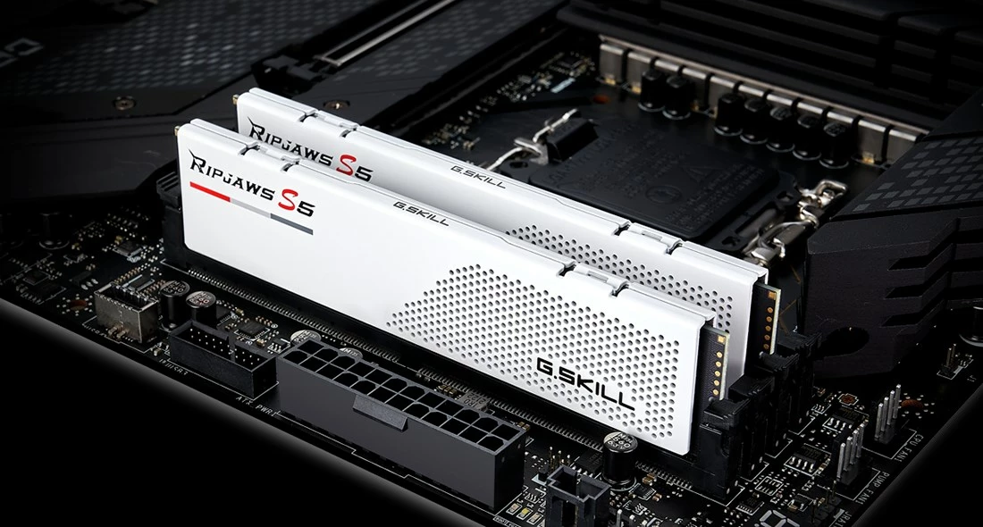 RAM Memorje G.SKILL Ripjaws S5, 32 GB (2 x 16 GB), DDR5, 5200 MHz, Bardhë