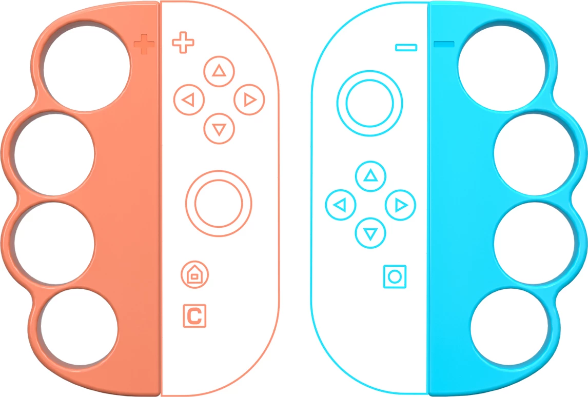 Set aksesorësh lojërash 23-në-1 për Nintendo Switch 2, Hurtel Family Accessory Pack 2, plastikë, portokalli e kaltër, set 23 pjesë