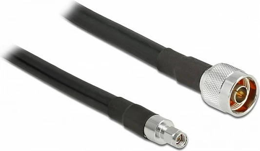 Kabllo antene DeLOCK CFD400/LLC400 N në RP-SMA, 10m, low loss, e zezë