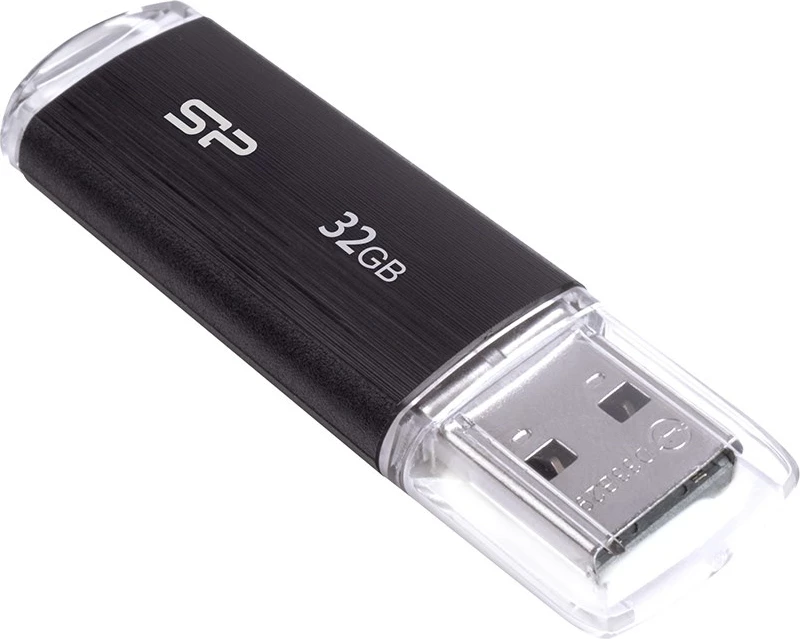 USB Silicon Power, 32 GB USB Type-A 2.0, e zezë