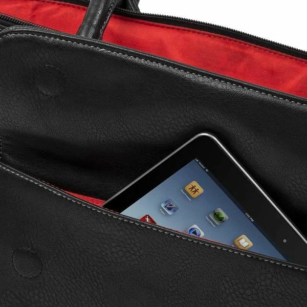 Çantë laptopi RIVACASE 8991 15.6\", me xhep tablet 10.1\", PU lëkurë/poliester, e zezë