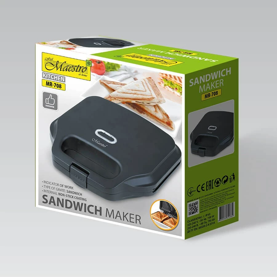 Toaster Maestro MR-708, 750W, Zi