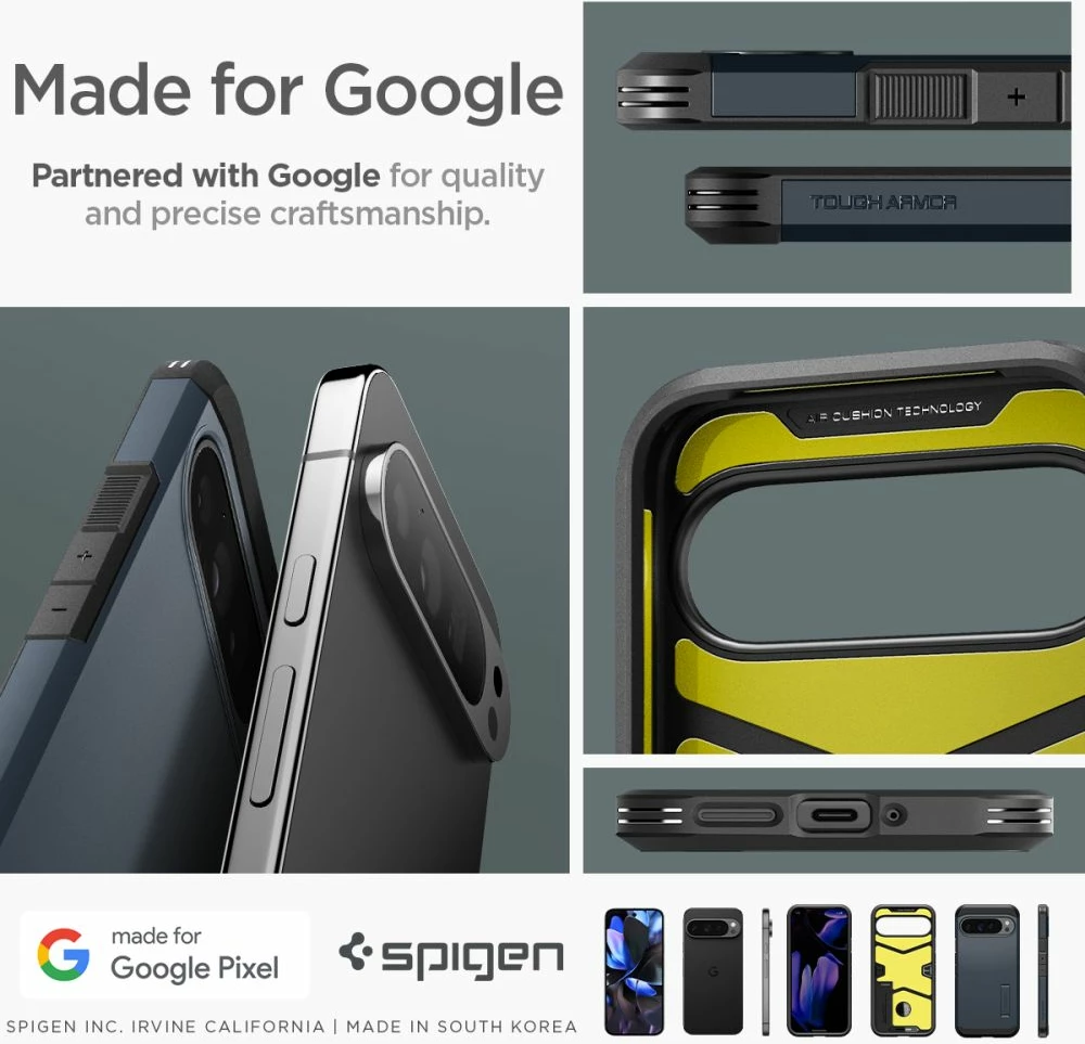 Mbështjellës Spigen Tough Armor për Google Pixel 9 Pro XL, graphite