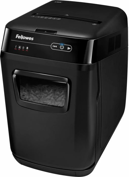 shkatërrues dokumentesh Fellowes AutoMax 200C, auto feed 200 fletë, prerje 4x38mm (DIN P-4), kosh 32L, i zi