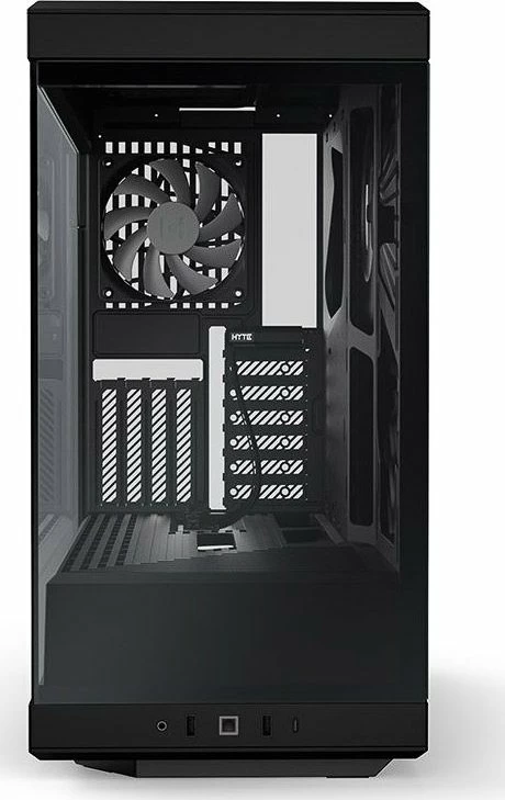 Kasë Hyte Y40 (CS-HYTE-Y40-B) Midi Tower ATX/ITX/Micro ATX, xham i temperuar panoramik, pa PSU, PCIe 4.0 riser, e zezë