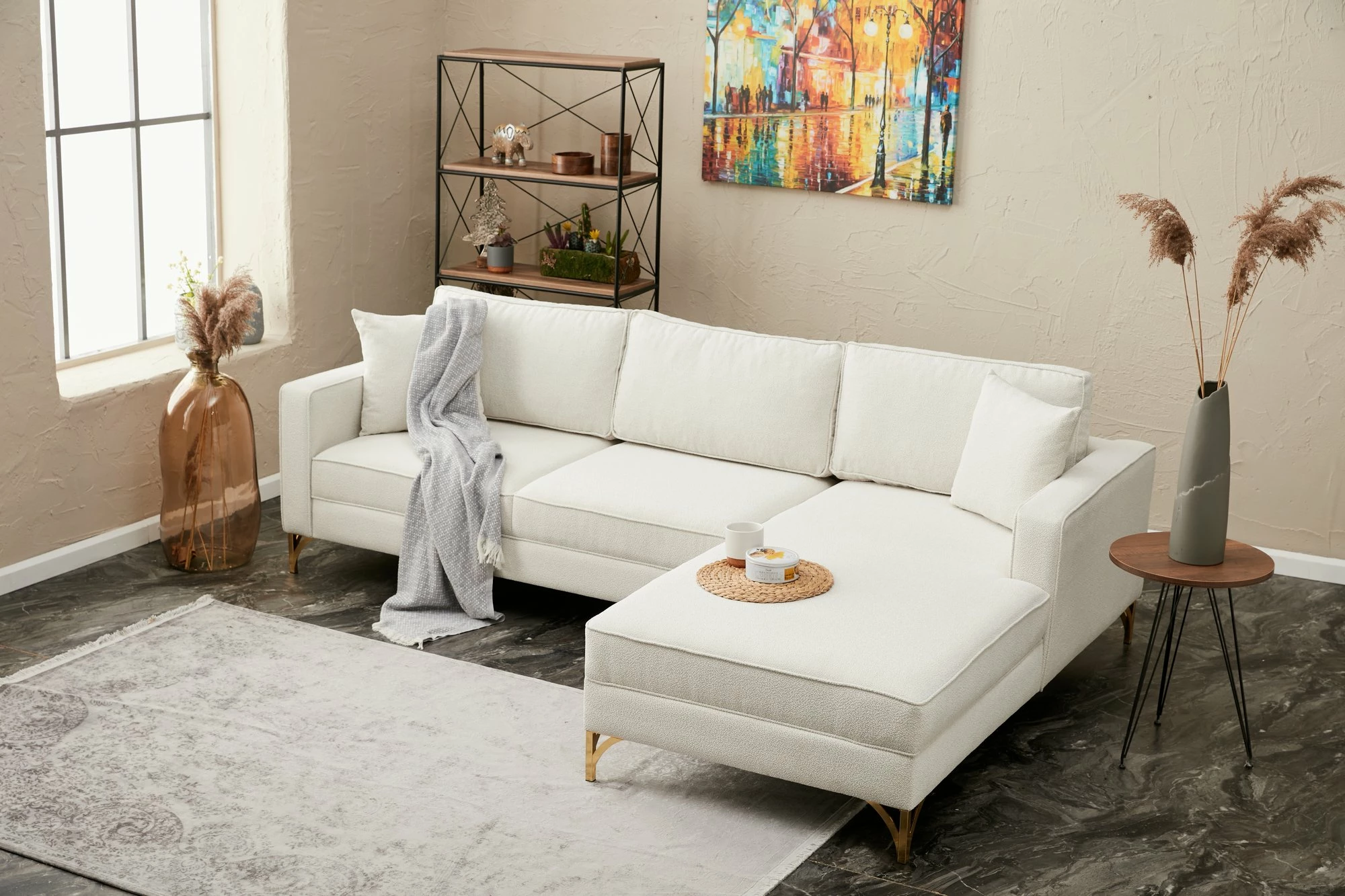 Këndare Atelier del Sofa, Berlin, e djathtë, krem dhe ari