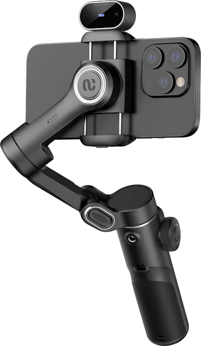 Gimbal stabilizues AOCHUAN Smart X2, 3-bosht, me sensor AI, krah zgjatues 20 cm, për celular 55–90 mm, deri 330 g, set me tripod, i zi