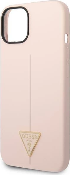 Mbështjellës Guess GUHCP14MSLTGP për iPhone 14 Plus 6.7", silikon, rozë