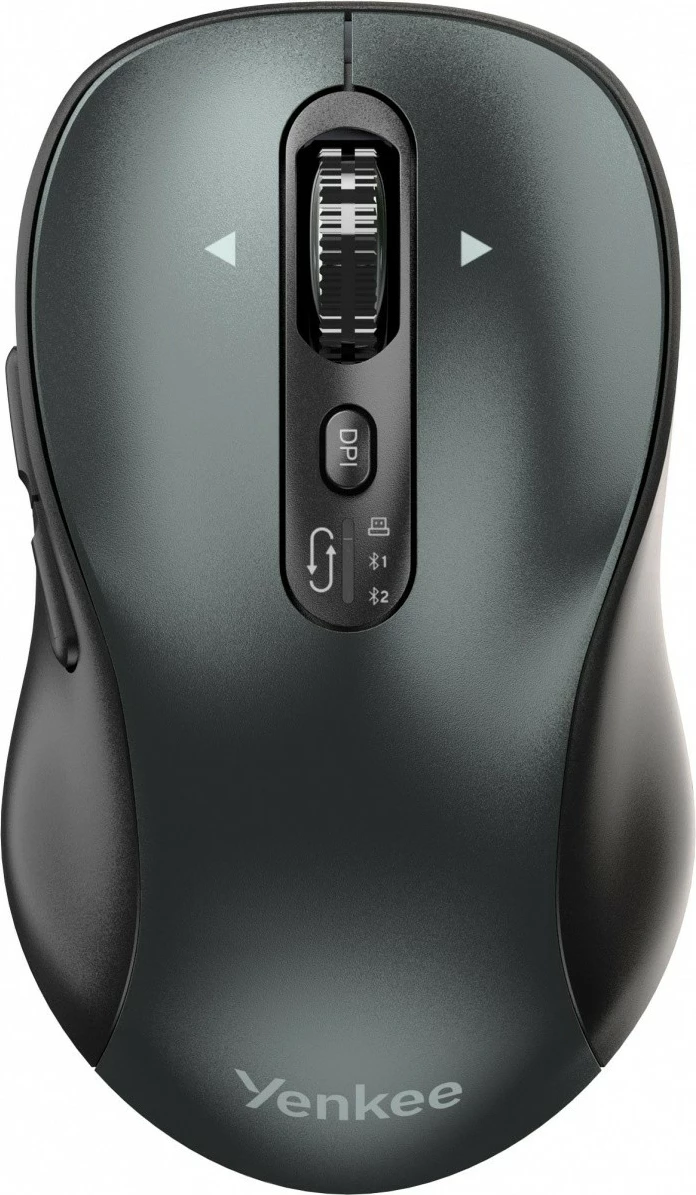 Maus wireless YENKEE GYRO YMS 2010BK, dual Bluetooth 5.1 + 2.4GHz USB, 6 butona, 1000-3200 DPI, me 2x bateri AA, i zi