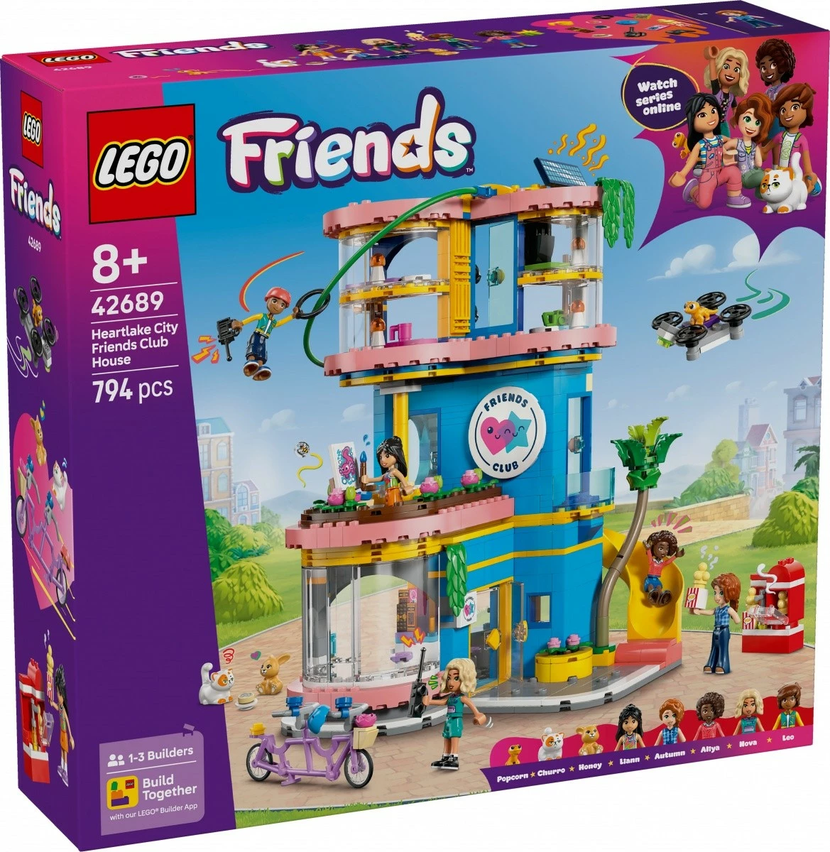Set ndërtimi LEGO Friends 42689 Heartlake Friends Clubhouse, 794 pjesë, 8+
