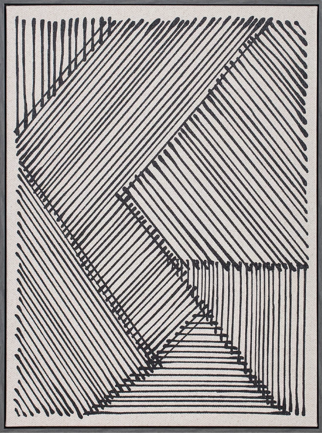 Pikturë dekorative Stay True, lëkurë, kornizë druri, bardhë e zi, 60x80x4cm