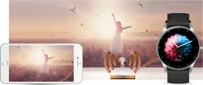 Smartwatch Gravity për femra, zi-e argjendtë