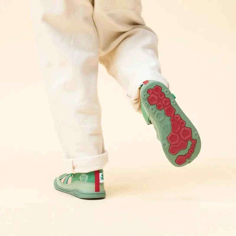 Sandale për fëmijë Affenzahn, të gjelbra