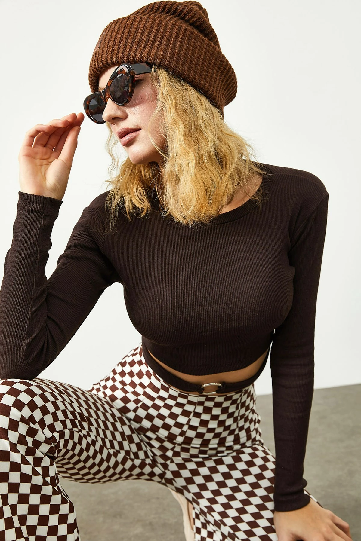 Bluzë për gra, ngjyrë kafe, Jumeon 12133