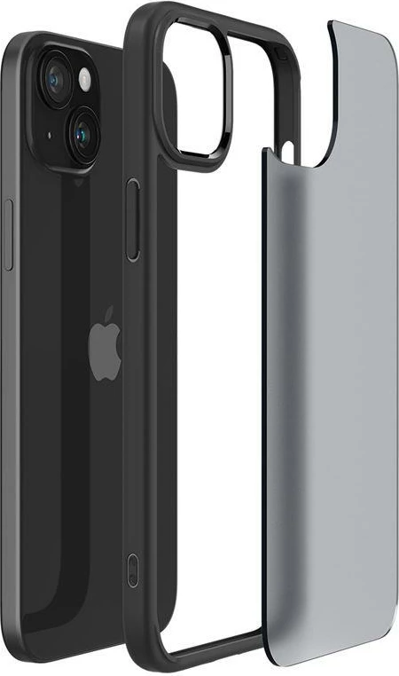 Mbështjellës Spigen Ultra Hybrid për iPhone 15 Plus, zi