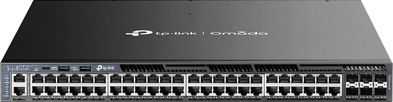 Switch TP-Link Omada 48-Port Gigabit Stackable L3 Managed PoE+, 6 10G SFP+, Rack 1U