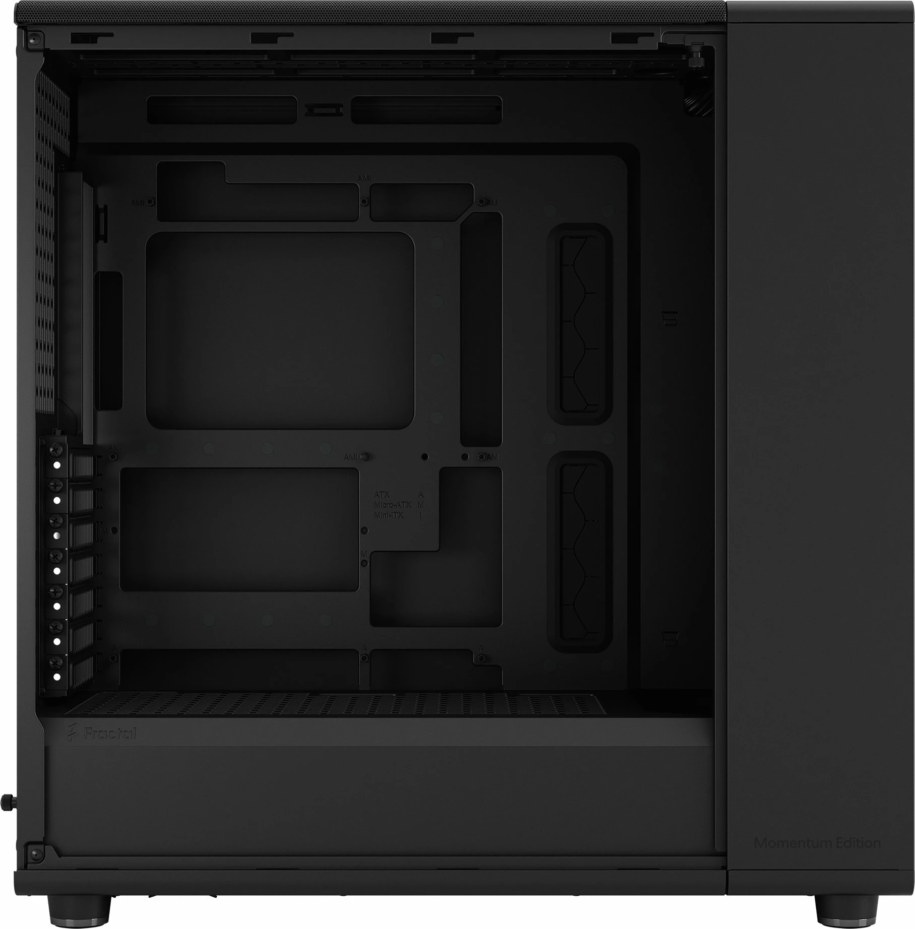 Kasë Fractal Design North XL Momentum Edition Full Tower E-ATX USB-C me 3 ventilatorë Momentum 14, e zezë