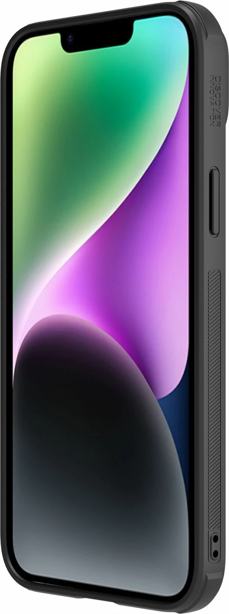 Mbështjellës Nillkin CamShield Leather S Case për iPhone 14, me kapak kamere, e zezë