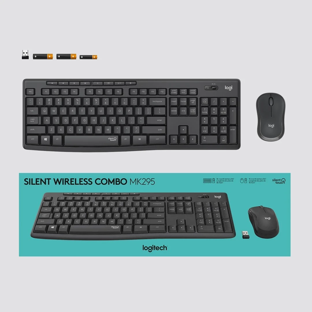 Set maus & tastierë Logitech MK295, të zeza