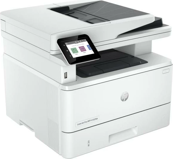 printer multifunksional HP LaserJet Pro MFP 4102fdn, duplex, Ethernet, USB 2.0, format Legal, lazer bardh e zi